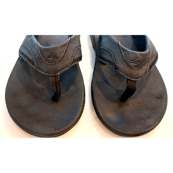 REEF BLACK BOTTLE OPENER FLIP FLOP THONG‎ SANDALS, MENS SIZE 12 main image 5